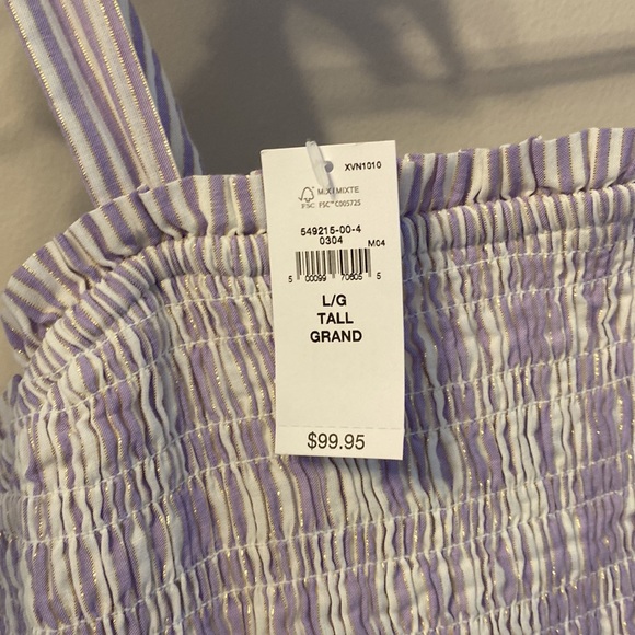 NWT GAP smocked short dress, size L tall - Picture 2 of 5